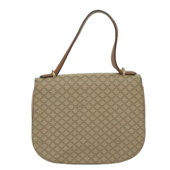 CELINE Macadam Canvas Hand Bag Beige - Picture 3 of 13